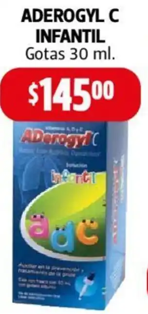 Farmacias Guadalajara ADEROGYL C INFANTIL Gotas 30ml oferta