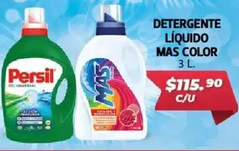 Farmacias Guadalajara DETERGENTE LÍQUIDO MAS COLOR 3L oferta