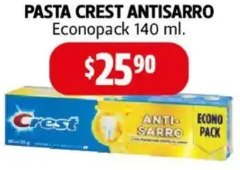 Farmacias Guadalajara PASTA CREST ANTISARRO Econopack 140ml oferta