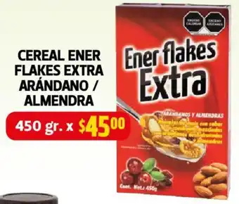 Farmacias Guadalajara CEREAL ENER FLAKES EXTRA ARÁNDANO / ALMENDRA 450gr oferta