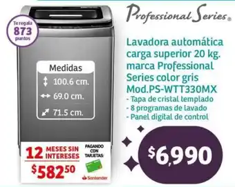 Soriana Híper Lavadora automática carga superior 20kg oferta
