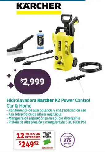 Soriana Híper KARCHER Hidrolavadora Karcher K2 Power Control Car & Home oferta