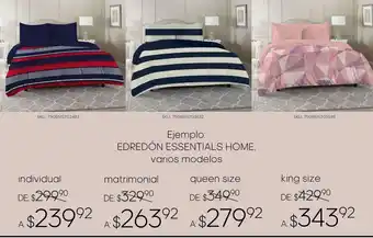 DelSol EDREDÓN ESSENTIALS HOME individual oferta