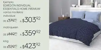 DelSol EDREDÓN INDIVIDUAL ESSENTIALS HOME PREMIUM varios modelos individual oferta