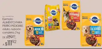 ALIMENTO PARA PERRO PEDIGREE. adulto, nutrición completa 2 kg
