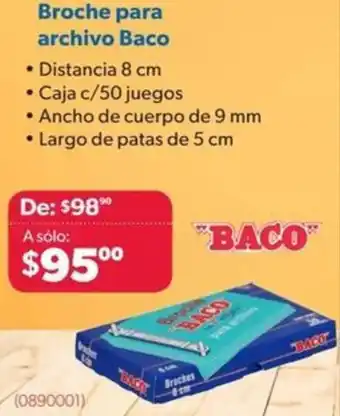 Broche para archivo Baco