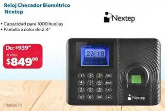 Reloj Checador Biométrico Nextep