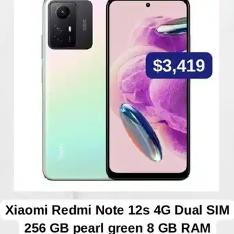 Mercado Libre Xiaomi Redmi Note 12s 4G Dual SIM 256 GB pearl green 8 GB RAM oferta