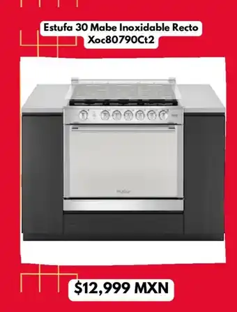 Sears Estufa 30 Mabe Inoxidable Recto Xoc80790Ct2 oferta