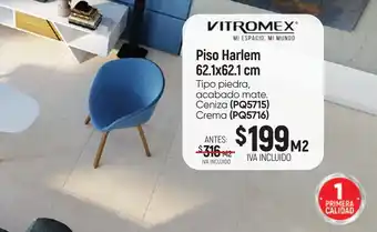 VITROMEX Piso Harlem 62.1 x 62.1 cm