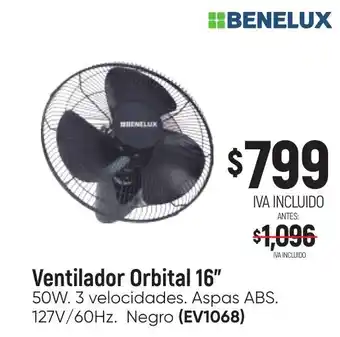 Boxito BENELUX Ventilador Orbital 16" oferta