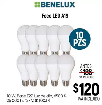 BENELUX Foco LED A19