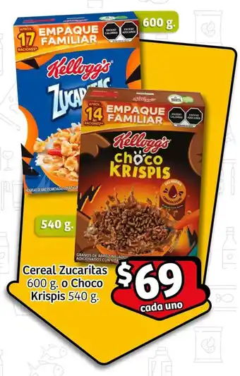 Soriana Express Cereal Zucaritas 600 g. o Choco Krispis 540 g. oferta