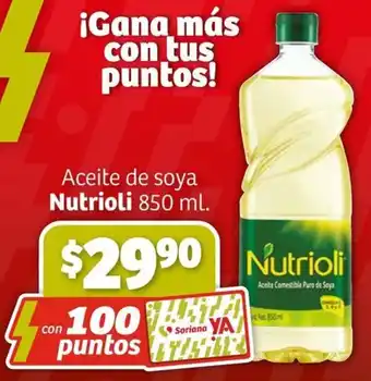 Aceite de soya Nutrioli 850 ml.