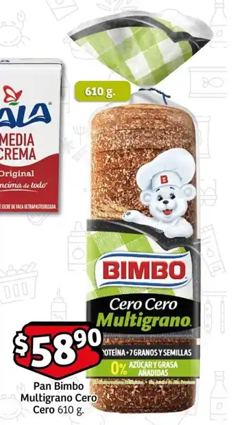 Pan Bimbo Multigrano Cero Cero 610 g.