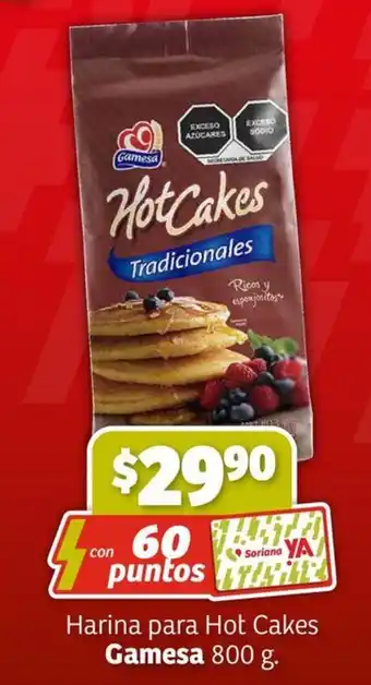 Soriana Express Harina para Hot Cakes Gamesa 800 g. oferta