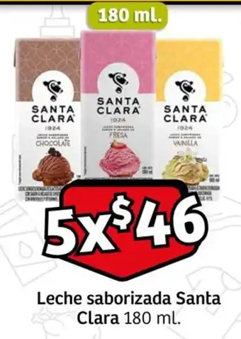 Soriana Express Leche saborizada Santa Clara 180 ml. x 5 oferta