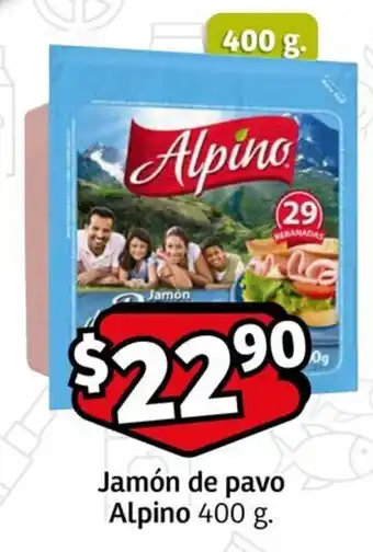 Jamón de pavo Alpino 400 g.