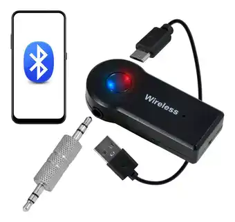 3en1 transmisor 3.5mm receptor bluetooth música llamadas