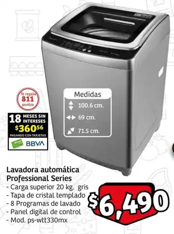 Soriana Express Lavadora automática Professional Series 20kg oferta