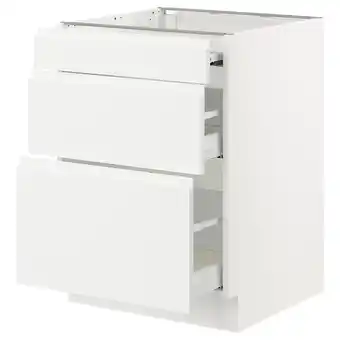 IKEA Sektion / maximera Gabin bajo sup extensible 2 cajnes, blanco/voxtorp blanco mate, 61x61x76 cm oferta