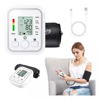 Mercado Libre Monitor de presión arterial automático baumanómetro digital color blanco oferta