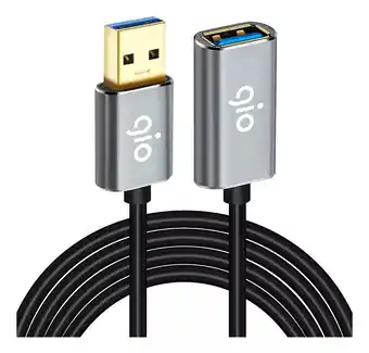 Gio cable extensión usb 3.0 macho a hembra 5m alta velocidad color negro