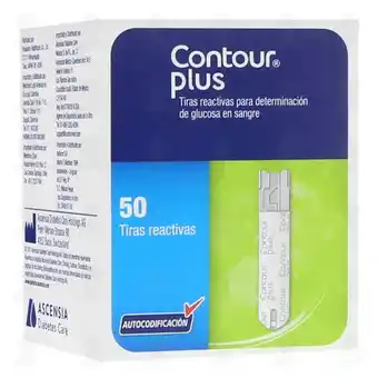 Farmacias Guadalajara Contour Plus Tiras Reactivas para Determinación de Glucosa en Sangre, 50 pzas oferta