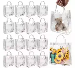 Mercado Libre 25 Bolsa Regalo Con Asa Transparentes Boda Bautizo Recuerdos oferta