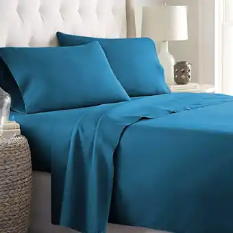 Mercado Libre Juego De Sábanas Queen Size Ultra Suave 4piezas Anti-ácaros Diseño De La Tela Azul-verde oferta