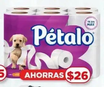 Bodega Aurrerá Pétalo Papel higiénico 12 rollos con 234 hojas dobles x 2 oferta