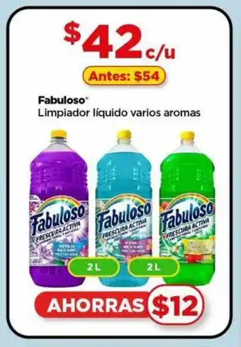 Bodega Aurrerá Fabuloso Limpiador líquido varios aromas 2L oferta