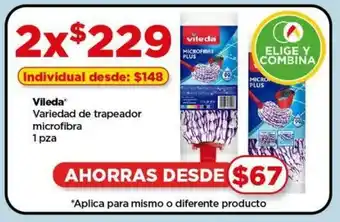 Bodega Aurrerá Vileda Variedad de trapeador microfibra x 2 oferta