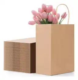 Mercado Libre 50 Bolsas De Papel Kraft Ecológicas Portátil Decorativas oferta