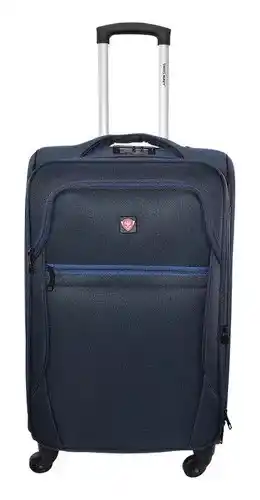 Maleta Swiss Navy Pilatus Mediana 24 Inch Blanda Expandible Color Azul Lisa