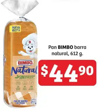 Soriana Híper Pan BIMBO barra natural 612g oferta