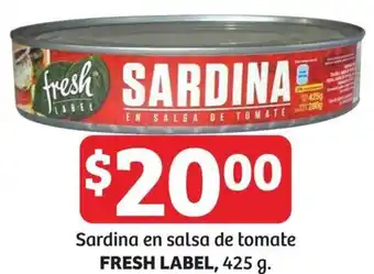 Soriana Híper Sardina en salsa de tomate FRESH LABEL 425g oferta
