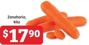 Soriana Híper Zanahoria kilo oferta