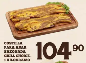 Alsuper Costilla Para Asar Sazonada Grill Choice 1kg oferta