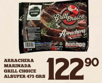 Alsuper Arrachera Marinada Grill Choice Alsuper 475 grs oferta