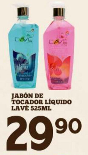 Alsuper Jabón de Tocador Líquido Lavé 525ml oferta