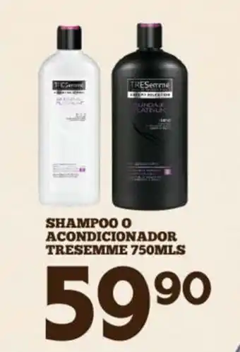Alsuper Shampoo o Acondicionador Tresemme 750Mls oferta