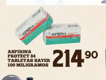 Alsuper Aspirina Protect 84 Tabletas Bayer 100 Miligramos oferta