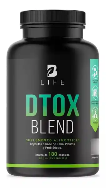 Mercado Libre Detox Natural De 180 Cápsulas, Dtox Blend B Life. Sabor Sin sabor oferta