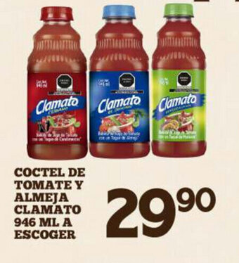 Alsuper Coctel de Tomate Y Almeja Clamato 946 ml A Escoger oferta
