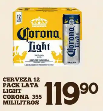 Cervesa 12 Pack Lata Light Corona 355 Mililitros