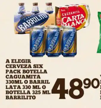 A Elegir Cerveza Six Pack Botella Caguamita 330ml o Barril Lata 330 ml o Botella 325ml Barrilito
