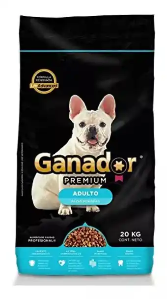 Mercado Libre Alimento Ganador Premium para perro adulto de raza pequeña en bolsa de 20kg oferta