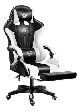 Mercado Libre Silla De Oficina Ejecutiva Reclinable Ergonomica Reposapiés Color Rosa/Blanco Material del tapizado Cuero sintético oferta