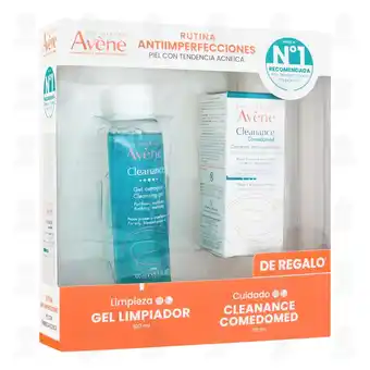 Farmacias Guadalajara Pack Avène Rutina Antimperfecciones Piel tendencia Acneica Gel limpiador + Cleanance comedomed de regalo, 2 pzas oferta